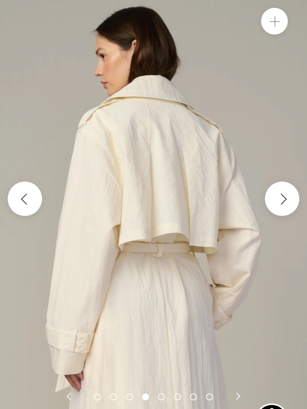 Joe’s Jeans The Elizabeth Trench Coat in Panna Cotta Cream Size S - Picture 4 of 11